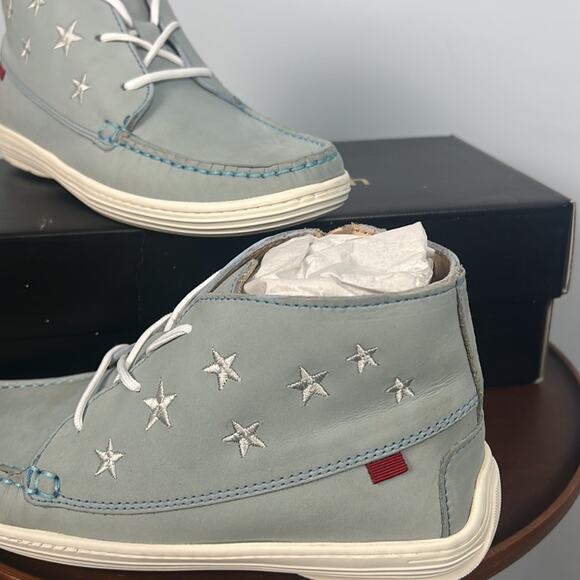 Marc Joseph Houston leather Bootie blue with embroidered stars size 5 - Picture 2 of 9